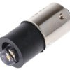 Lampka kontrolna Biały 48V ac/dc BA9s LED średnica 4.9mm długość 26mm