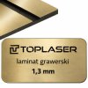 Laminat grawerski 1,3mm złoto/czarny 887 formatka 300x200mm 30x20cm do obróbki laserowej