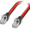 Patch cord S/FTP 5 linka Cu,cynowana PVC czerwony 0,5m 22AWG 1112931