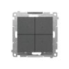 SIMON 55 Elektroniczny łącznik poczwórny z funkcją przycisku lub łącznika czasowego grafitowy mat TEW4.01/116 KONTAKT SIMON