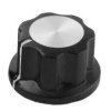 GAŁKA BAKIETLIOWA FI 16MM FIotw=6mm CZARNA ŚRUBA DOCISKOWA