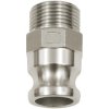 Kamlok quick-connect coupling plug, L 83.5 mm, 16 bar, aluminum, for hose, 108062