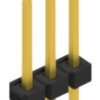 Pin header, 3 pole, pitch 2.54 mm, straight, black, 10058396