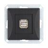 OPAL Gniazdo ładowarka USB podwójna do ramki czarny mat GŁ/USB-2/m Op CZ/MAT