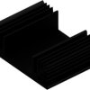Extruded heatsink, (L x W x H) 50 x 65 x 20 mm, 3.5 to 2 K/W, black anodized, 10020610