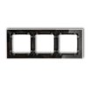 DECO Ramka 3 potrójna uniwersalna transparentna DECO Art - efekt szkła (ramka: transparentna: spód: czarny) transparentny 52-12-