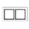 DECO Ramka 2 podwójna uniwersalna - efekt szkła (ramka: biała: spód: czarny) biały 0-12-DRS-2 KARLIK