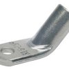 Uninsulated angled tube cable lug, 35 mm², 6.4 mm, M6, 45R645