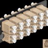 66932 Fiber Optic Adapter Panel, 12 Port, LC Duplex OM1 / OM2, beige