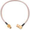 Coaxial cable, SMA plug (angled) to SMA jack (straight), 50 Ω, RG-316/U, grommet black, 304.8 mm, 65503603230505