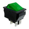 Przeł.podśw.duży AC zielony ON-OFF 230V/15A 2-torowy