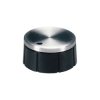 OKW A 13 21 260 Tuning Knob Duroplast Black ALU Embellisher Cap 21x6x10x8mm