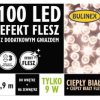 Lampki Bulinex 100led biały ciepły/biały ciepły 9,90m flesz z dodatkowym gniazdem sznur