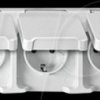 MEG2390-8019 Triple socket, horizontal with contact protection - Aquastar, po