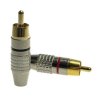 Wtyk RCA metal czarny+czerwony