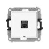 ICON Mechanizm gniazda komputerowego pojedynczego 1xRJ45, kat. 7, ekranowane, 8-stykowy, bez pola opisowego biały mat 25IGKBO-9