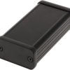 Aluminum enclosure, (L x W x H) 80 x 45 x 25 mm, black (RAL 9005), IP54, 1455D802BK