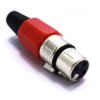 WTYK MIKROFONOWY XLR CANON RED 3 PIN ŻEŃSKI