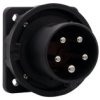 Wtyk Siłowy Tablicowy Odbiornikowy 63A 5P 380V-415V /Fe/ Ip67 Czarny