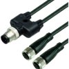 Pepperl+Fuchs 309162 Rozdzielacz i adapter czujnika/aktuatora V1-G-BK0,3M-PUR-A-T24B-V1-G, piny: 4, 4, 0.3 m, 1 szt.