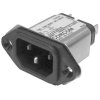 Gniazdo zasilające IEC z filtrem przeciwzakłóceniowymNone 15A C14 TE Connectivity Montaż na kołnierzu