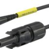 Adapter measuring lead, 4 mm safety plug to 4 mm solar coupling socket, 1.5 m, 1.0 mm², black, 1 kV, 19 A, 32.1198-15021