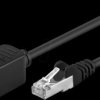 91885 CAT.5e F/UTP Extension, black, 10m