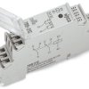 Moduł przekaźnika 24V dc WAGO DPDT 8A Szyna DIN bieguny 2