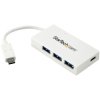 StarTech.com HB30C3A1CFBW 4 Port USB C Hub with 1x USB-C & 3x USB-A Ports (Supe