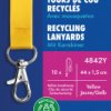 4842Y Lanyard, 440 x 15 mm, yellow, 10 pieces
