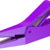 Alligator clip, purple, max. 9.5 mm, L 62 mm, socket 4 mm, 64.9209-26