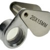 Lupa; składana; LSMFI1520X; x20; metal; fi 15mm