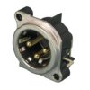 XLR panel plug, 3 pole, gold-plated, NC3MBH-E