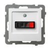AS Gniazdo głośnikowe pojedyncze do przewodów 0.75 mm2 biały GG-1G/m/00 OSPEL