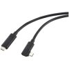 Renkforce RF-5625884 USB-C cable angled black 10m USB 3.2 2nd Gen