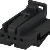 Socket, unequipped, 4 pole, straight, 1 row, black, 1-929170-4
