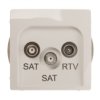 Simon Basic Gniazdo Antenowe Sat/Sat/Rtv Końcowe Białe Bmzar+Sat3.1-P2.01/11