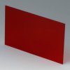 Front/rear panel, straight, acrylic glass, (W x H) 124.2 x 79.6 mm, red/transparent, A9113223