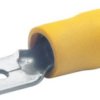 Faston plug, 4.8 x 0.8 mm, L 24.5 mm, insulated, straight, yellow, 4.0-6.0 mm², AWG 12-10, 8503B