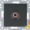 LUMINA Gniazdo antenowe TV pojedyncze dla instalacji indywidualnych czarne WL3213 HAGER