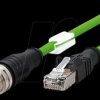 142M4D15010 Connecting cable M12-RJ45, 4-pin, 1 m