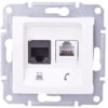 Sedna Gniazdo Komputerowe Podwójne Rj45+Rj11 Kat. 6 Utp Kremowe Sdn5200123