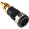 Gniazdo bananowe Żeński Połączenie lutowane typ Gniazdo bananowe Czarny 32A Hirschmann Test & Measurement rozmiar 4 mm
