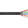 Przewód UTP5 drut CCA 305m UV czarny MAXCABLE
