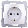 KARO Gniazdo pojedyncze z/u Schuko srebrny perłowy GP-1SS/m/43