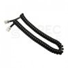 Kabel telefoniczny spiralny RJ10 4P4C słuchawkowy czarny 2m