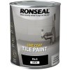 Ronseal 39374 One Coat Tile Paint Black Satin 750ml