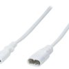 CP132 Kabel, IEC C7 żeński, IEC C8 męski, 2m, Gniazda: 1, biały