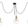 Lampa Wisząca Loftowa 3 Xe27 Taho Gold