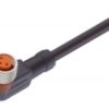 Kabel konfekcjonowany M8 jednostronnie zakończony 3-pinowy złącze żeńskie kątowe +LED samoblokujący gwint RKMWV/LED A 3-224/15 M